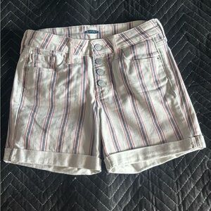 Old Navy Red, White, And Blue striped Jean Shorts Size 0.
